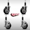 Service Caster 4'' SS Black Poly Wheel Swivel 1-1/8'' Expanding Stem Caster Set 2 Brakes, 4PK SCC-SSEX20S414-PPUB-BLK-2-TLB-2-118 - alternate 5